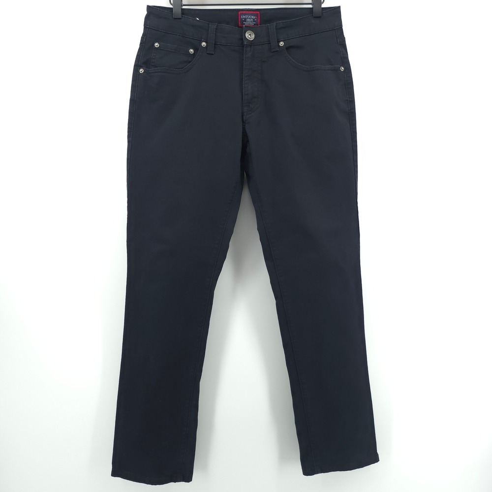 UNTUCKit Straight Fit Mens Chino Pants 30x30 Black Versatile Casual